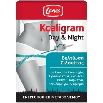 LANES Хранителна добавка за отслабване, Lanes Kcaligram Day & Night 60 tabs