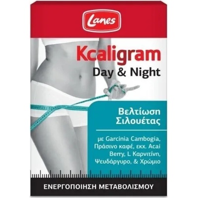 LANES Хранителна добавка за отслабване, Lanes Kcaligram Day & Night 60 tabs
