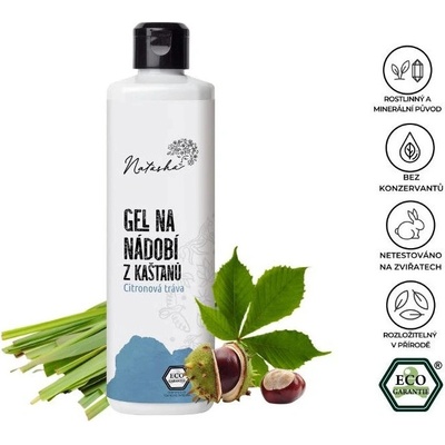 TERRA GAIA Natasha Gel na nádobí z kaštanů Citronová tráva 500 ml