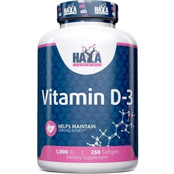 Haya Labs Vitamin D3, 1000 IU, 250 капсули, Haya Labs