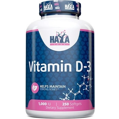 Haya Labs Vitamin D3, 1000 IU, 250 капсули, Haya Labs