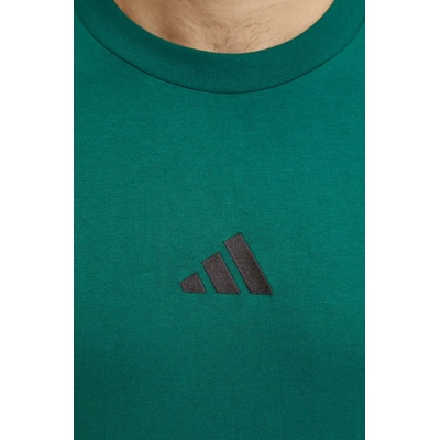 Adidas Памучна тениска adidas Essentials в зелено с десен JD1905 (JD1905)