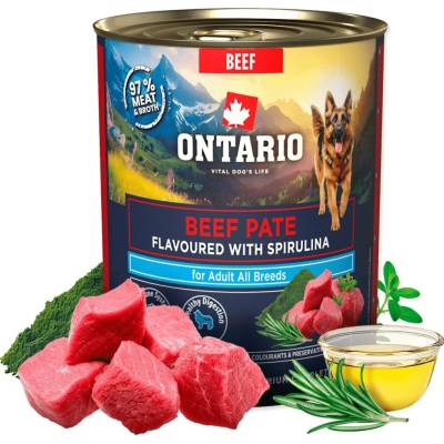 Ontario Adult hovězí pate s příchutí spirulíny 800 g