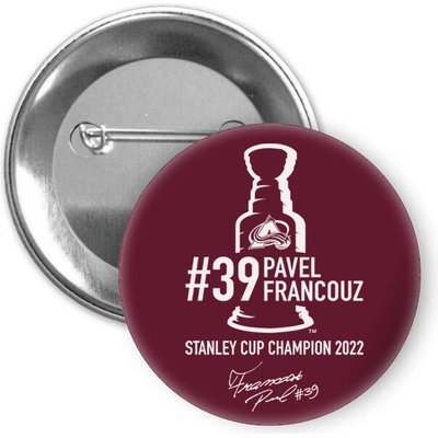 FansArena placka Pavel Francouz #39 Stanley Cup Champion 2022 burgundy