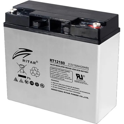 Ritar Оловна батерия RITAR, (RT12180) AGM, 12V, 18Ah, 181 /76 /167 mm, F13(M5) (RITAR-RT12180)