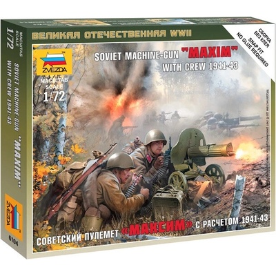 Zvezda figúrky Sovietsky guľomet Maxim s vojakmi 1:72