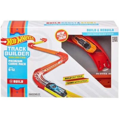 Mattel Hot Weels Track Builder Prémiová sada zatáček, GLC88 – Zboží Mobilmania