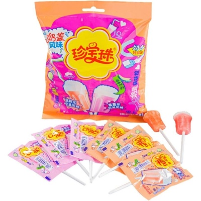 Chupa Chups Strawberry & Peach Milkshake Lollipops Pouch 210 g
