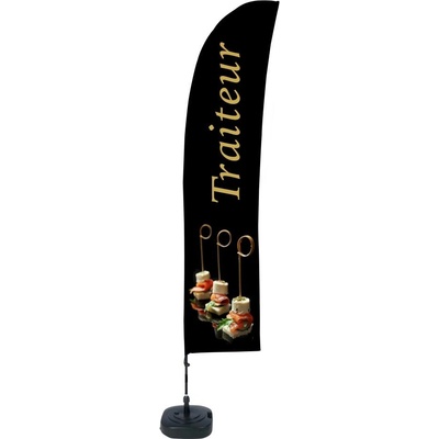 Jansen Display Beach Flag Budget Set Wind Large Caterer French, 1010 x 4305 mm