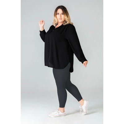 Jednofarebné pančuchové legíny QUEEN SIZE LUIZA 120 DEN Mona Obsidian