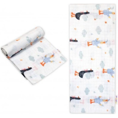 Baby Nellys Tetra Premium 70x80 cm Zvířátka Víly bílá 1 ks