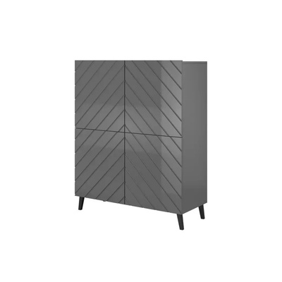 Cama meble Етажерка ABETO 100, 5 x 40 x 121, 5 см графит/гланц графит (ABETO REG GR)