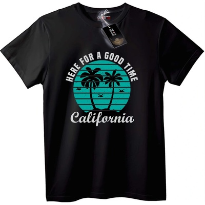 NOONEBRAND Тениска Калифорнийско Забавление - 7XL, Black