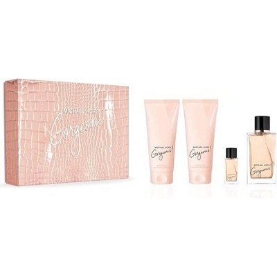 Michael Kors Комплект за жени Michael Kors Gorgeous! - Eau de Parfum 100 мл + 5 мл + Лосион за тяло 100 мл + Душ гел 100 мл