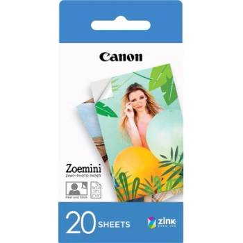 Canon Хартия Canon Zink Paper ZP-203020S 20 Sheets (5 x 7.6 cm) for Zoemini Portable Printer (3214C002AB)