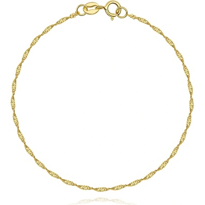 Šperky Eshop Dětský zlatý náramek 14K Singapur ze žlutého zlata S5GG258.46