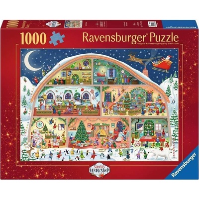 Ravensburger Пъзел Ravensburger от 1000 части - Работилничката на Дядо Коледа (7012001268)