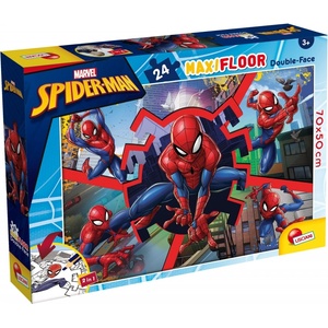 Lisciani Двулицев пъзел за оцветяване Lisciani - Spiderman, 24 части (LI99740)