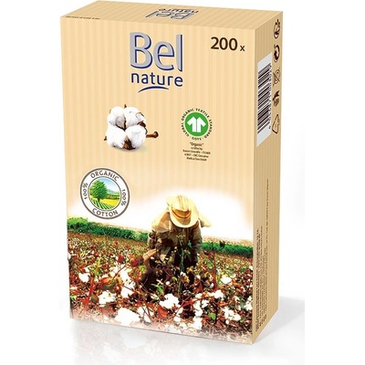 Bel Nature Vatové tyčinky z BIO bavlny 200 ks