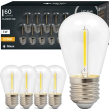 LVT LED žiarovka do záhradnej girlandy E27 ST14 1W 2700K filament plast VITA PL1322