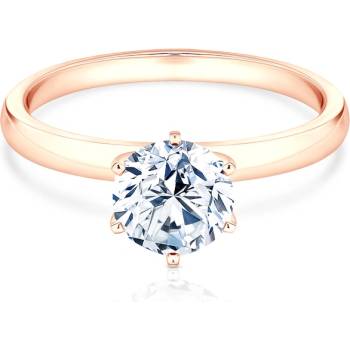 SAVICKI Годежен пръстен savicki: розово злато, лабораторен диамант