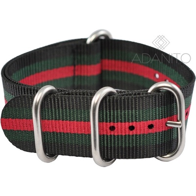 Adanito Nylonový nato řemínek NATO2BKGNRD – Zboží Dáma