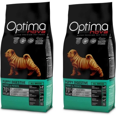 OPTIMAnova Puppy Digestive GF Rabbit 2 x 12 kg
