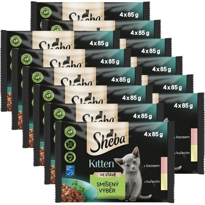 Sheba Котенца Консервации смесен избор в сос 12 x (4 x 85 г)