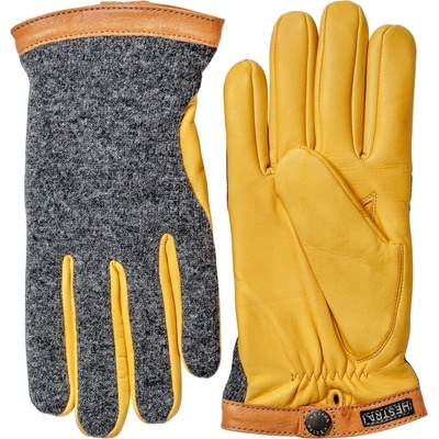 Hestra Ръкавици Hestra Deerskin Wool Tricot Gloves - Charcoal / Natural Yellow - размер 11 (EU) (202-1475-0116)