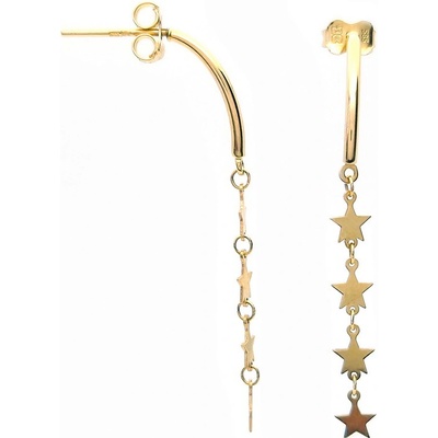 Šperk Holíč zlaté visacie náušnice hviezdičky ZN118