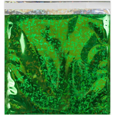 Holografické fóliové obálky - 220 x 220 mm - Holografická zelená