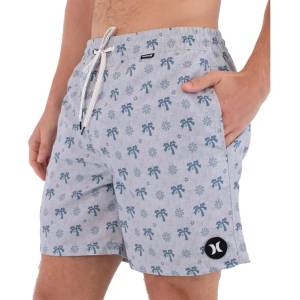 Hurley Бански гащета Hurley Volley Icon Printing Press Coconut swimming shorts - Grey (Bone)
