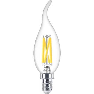 Philips LED žiarovka E14 BA35 3,4W = 40W 470lm 2700 Warm Filament Stmievateľná