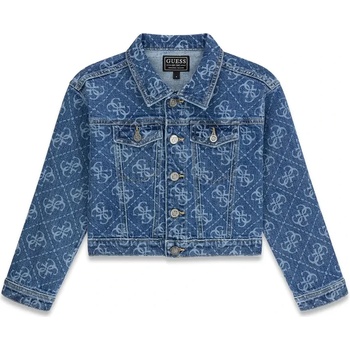 GUESS Деним яке за момиче с контрастни лога Guess и копчета
