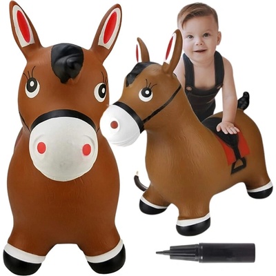 Woopie skákací gumový koník s pumpičkou