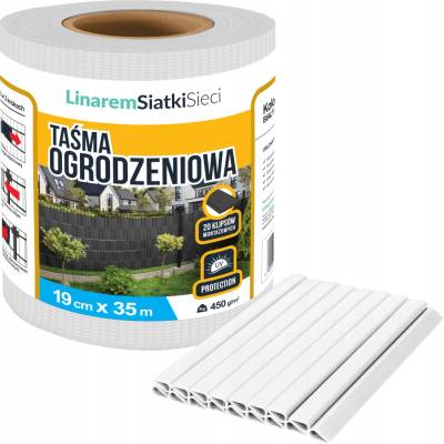 Stínící panelové pásy Linarem SiatkiSieci bílá 19 cm x 35 m 450 g/m2