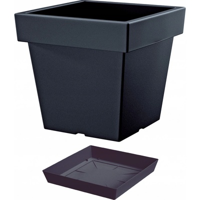 Květináč Prosperplast 30 x 30 x 27 cm plast černý