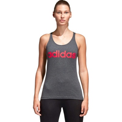 adidas Essentials Slim Tank šedá