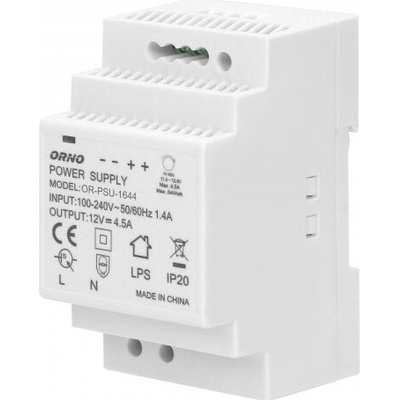 ORNO 12V Zdroj na DIN lištu DC 4,5A, 54W