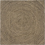 vidaXL Килим за площ Естествено и черно 120 x 120 cm юта (42010624)