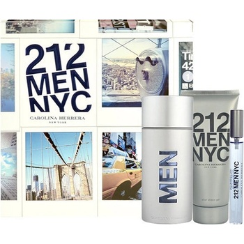 Carolina Herrera 212 Men EDT 100 ml + EDT 10 ml + balsam po holenie 100 ml pre mužov darčeková sada