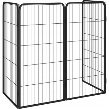 vidaXL Ohrádka pro psy 4 panely černá 50 x 100 cm práškovaná ocel