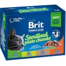 Brit Premium Cat Meat Sterilised mix v omáčke Multi 1200 g 12 x 100 g