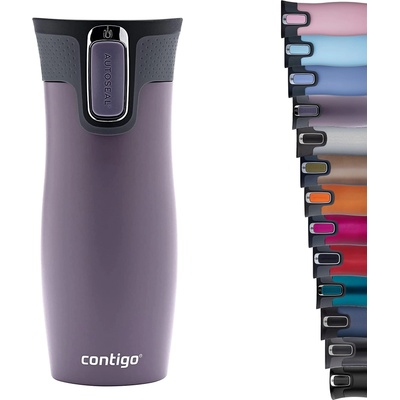 Contigo unisex adult West Loop Autoseal thermal mug, stainless steel insulated mug, coffee mug to go, BPA free, leak-proof travel mug with easy-clean lid, keeps warm for up to 5 hours, 470 ml, dark plum - 2104579