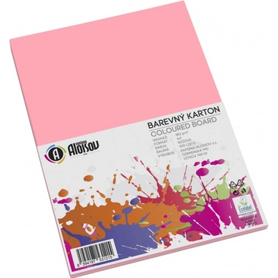 Barevný papír růžový A4 180g 100 listů
