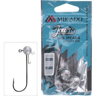 Mikado Jigové hlavičky JAWS STINGER EYE JIG BN vel.8 10g 3 ks