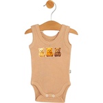 Rainy Бебешко боди потник Rainy - Love you bearly, мока, 56 cm, 1-2 м (617495) - baby