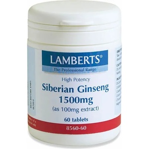 LAMBERTS ЛАМБЕРТС СИБИРСКИ ЖЕН ШЕН 1500mg 60 КАПС /lamberts siberian ginseng 1500mg 60cap