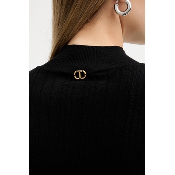 TWINSET Пуловер Twinset в черно от лека материя с ниско поло 252TT3221 (252TT3221)