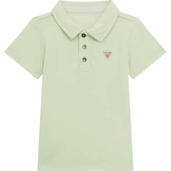 GUESS Поло тениска с къс ръкав в бледо зелен цвят за мини момче Guess